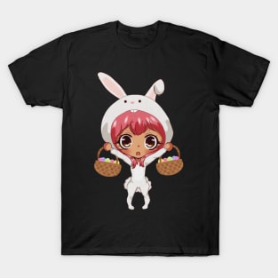 Funny Easter, Anime Rabbit Costume T-Shirt